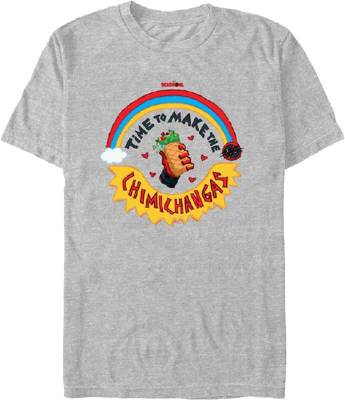 Chimichangas Rainbow Deadpool Marvel Comics T-Shirt