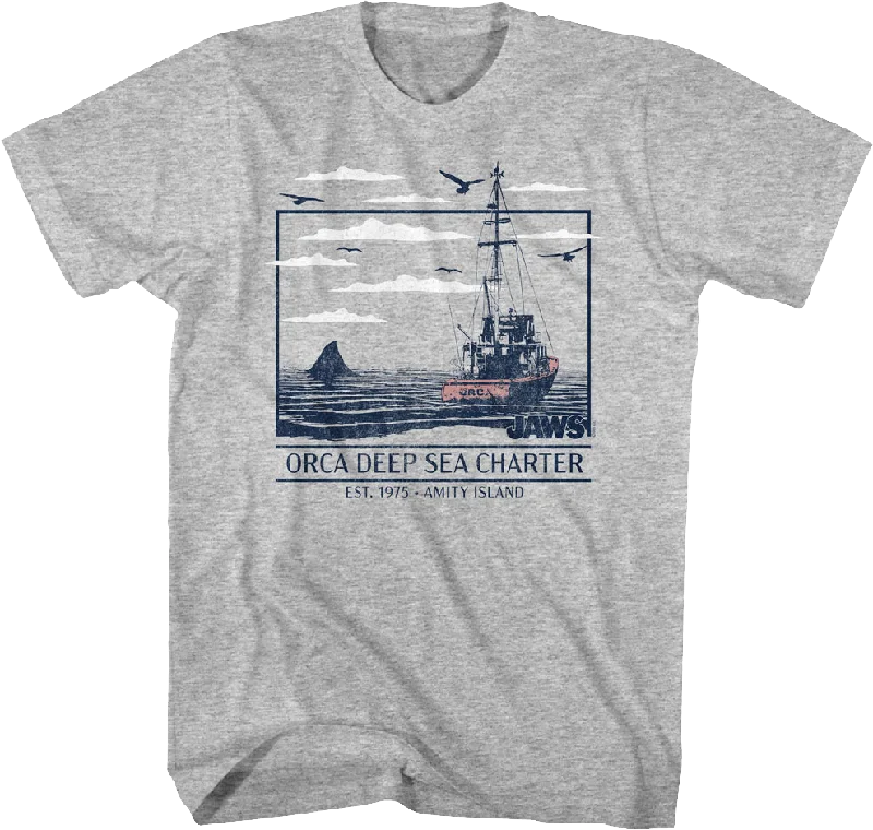 Orca Deep Sea Charter Amity Island Jaws T-Shirt