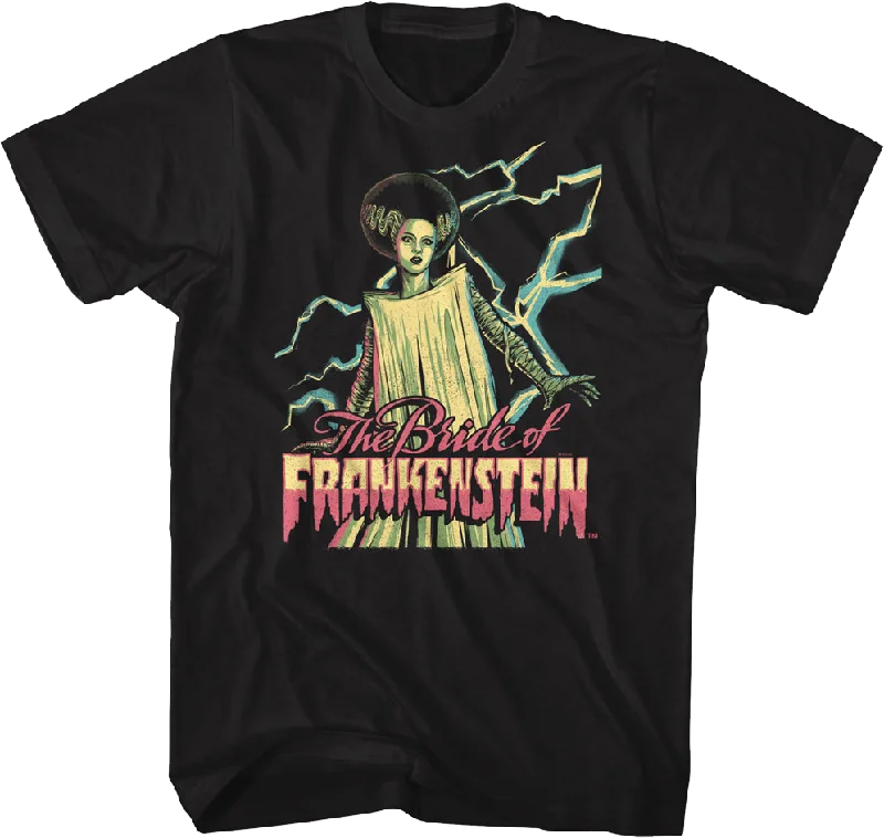 Lightning Bolts Bride Of Frankenstein T-Shirt