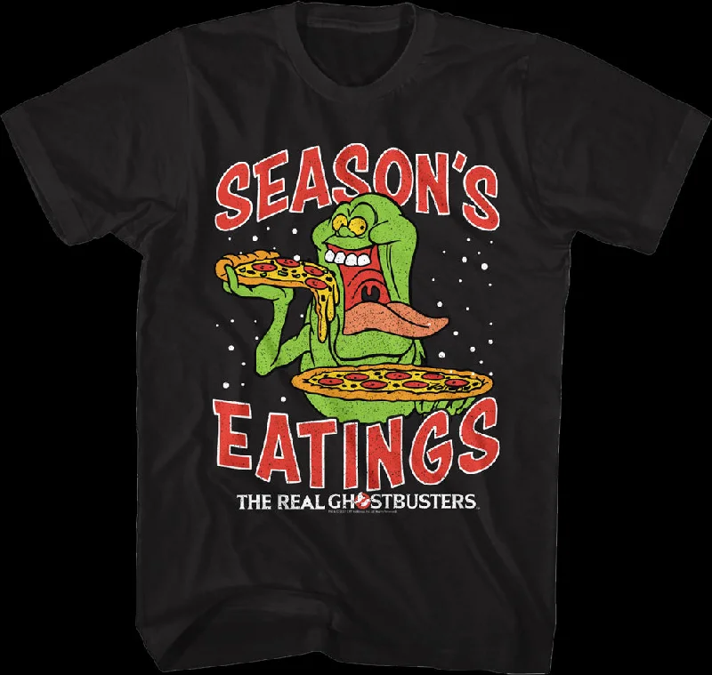 Slimer Season's Eatings Real Ghostbusters T-Shirt