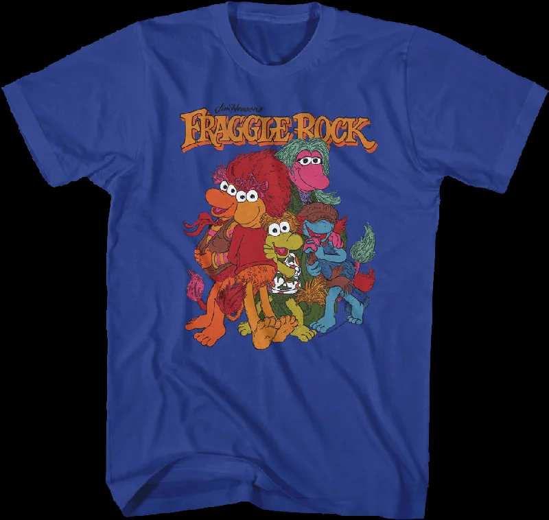 Vintage Blue Group Picture Fraggle Rock T-Shirt