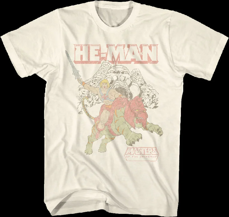 Retro He-Man & Battle Cat Masters of the Universe T-Shirt