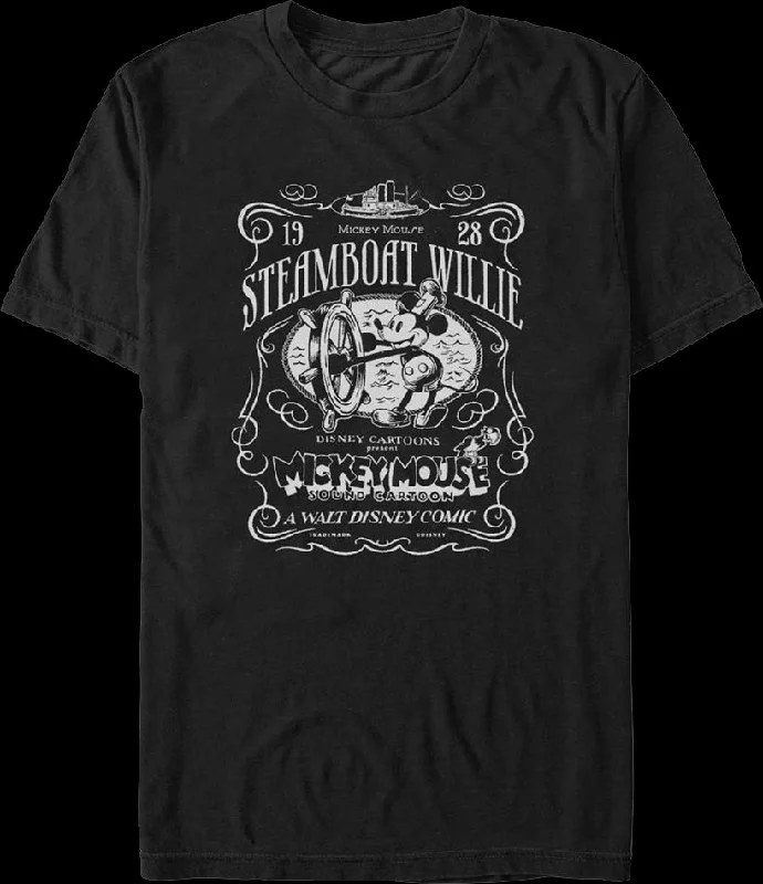 1928 Steamboat Willie Mickey Mouse Disney T-Shirt