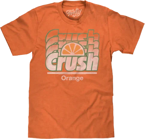 Retro Repeating Logo Orange Crush T-Shirt