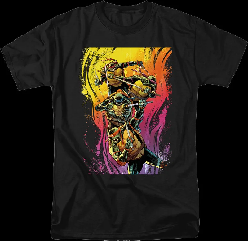 Colorful Attack Teenage Mutant Ninja Turtles T-Shirt