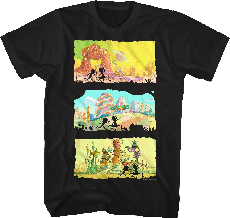 Three Worlds Rick and Morty T-Shirt