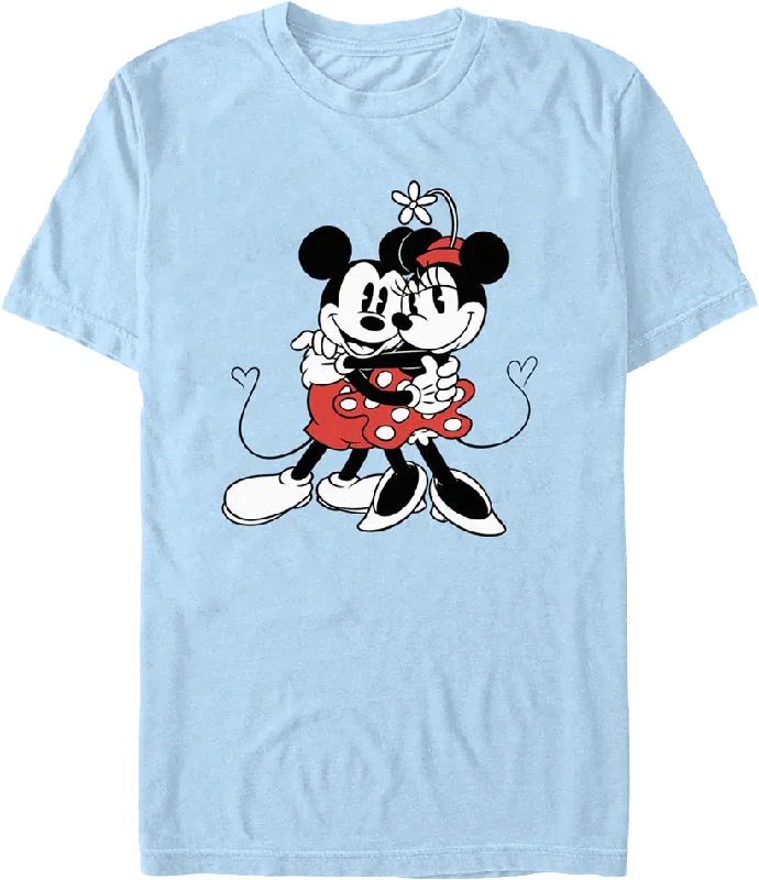 Mickey And Minnie Hugging Disney T-Shirt