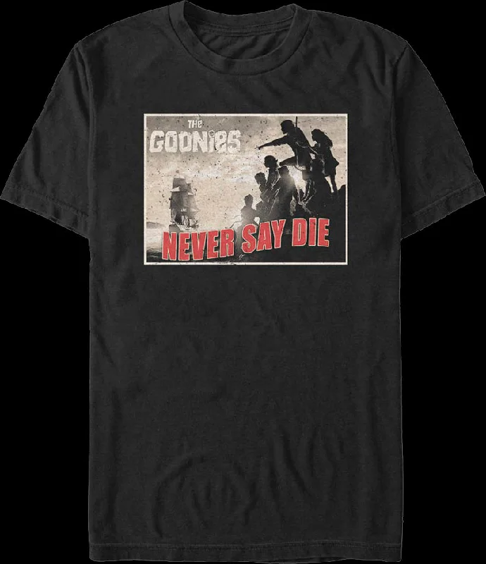 Never Say Die Postcard Goonies T-Shirt