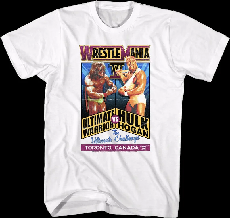 WrestleMania VI Ultimate Warrior vs Hulk Hogan T-Shirt