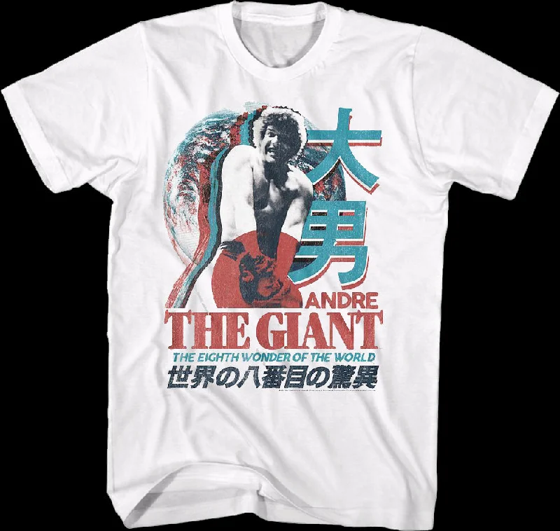 The Eighth Wonder Of The World Japanese Text Andre The Giant T-Shirt