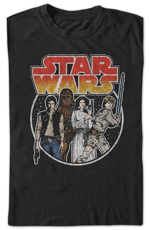 Vintage Character Circle Star Wars T-Shirt