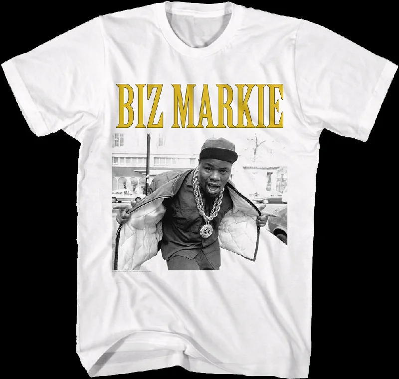 White Photo Biz Markie T-Shirt