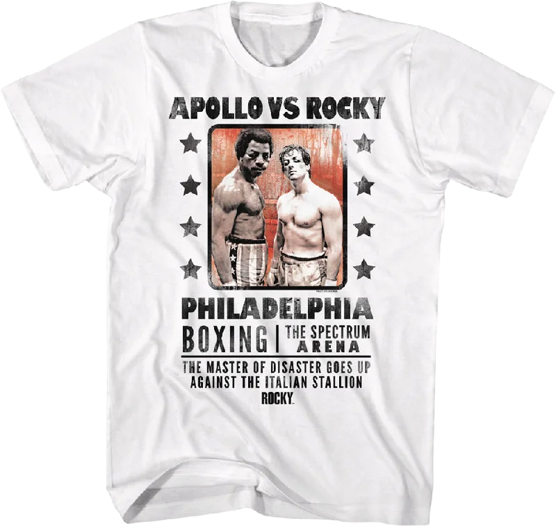 White Boxing Poster Apollo vs Rocky T-Shirt