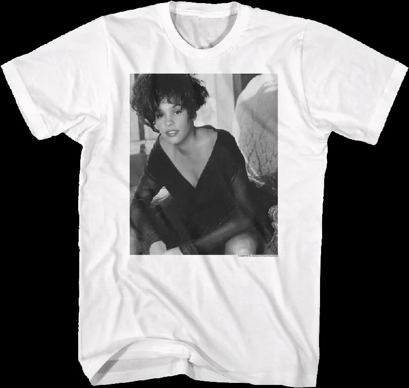 Black And White Photo Whitney Houston T-Shirt