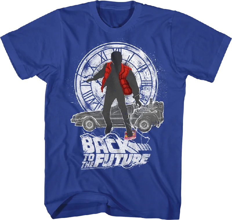 Marty McFly Delorean Clock Tower Back to the Future T-Shirt