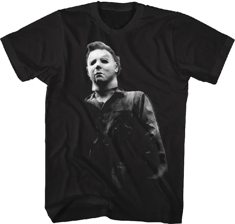 Black and White Michael Myers Halloween T-Shirt