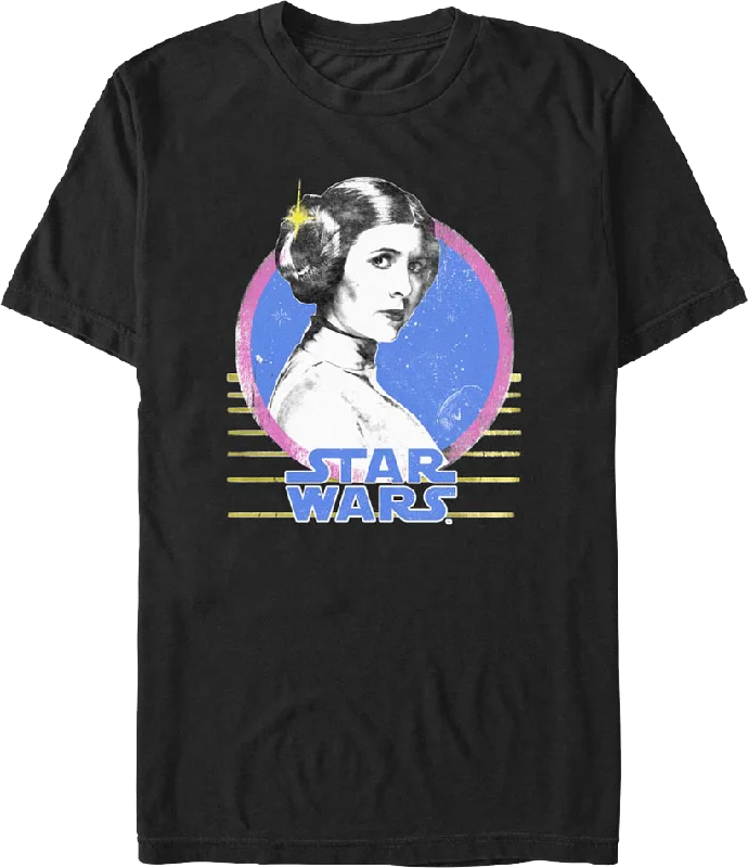 Princess Leia Retro Circle Star Wars T-Shirt