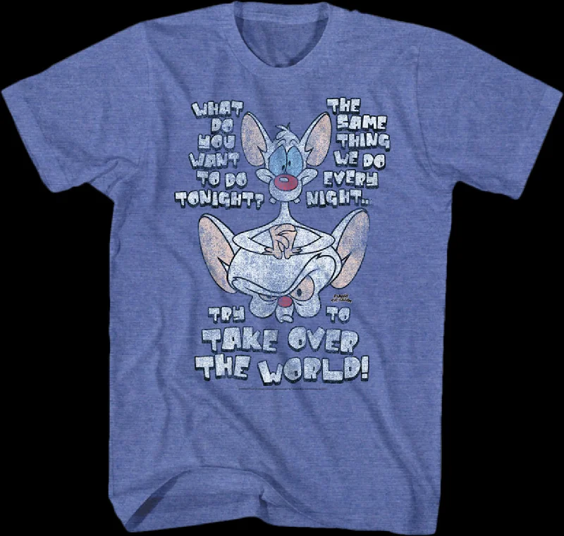 Try To Take Over The World Pinky and the Brain T-Shirt