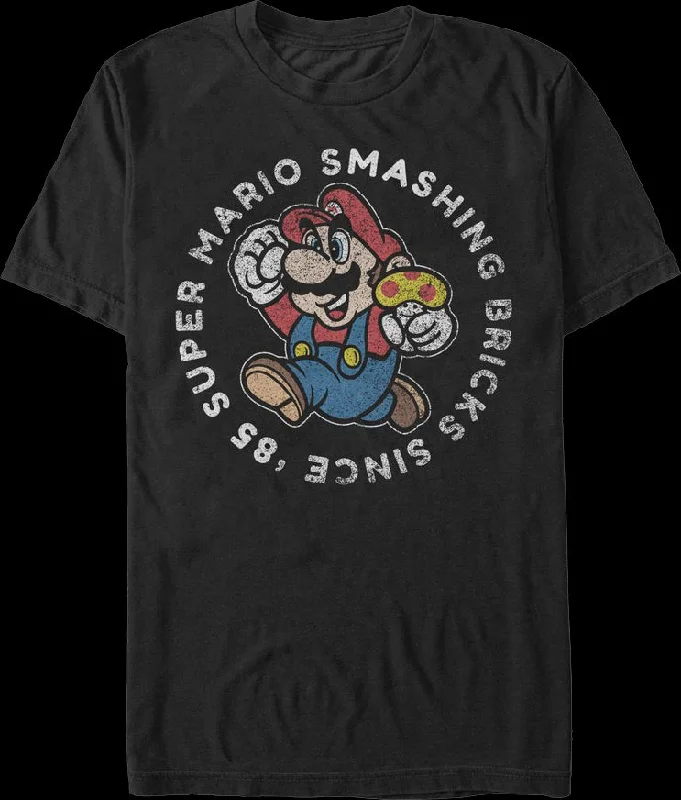 Smashing Bricks Since '85 Super Mario Bros. T-Shirt