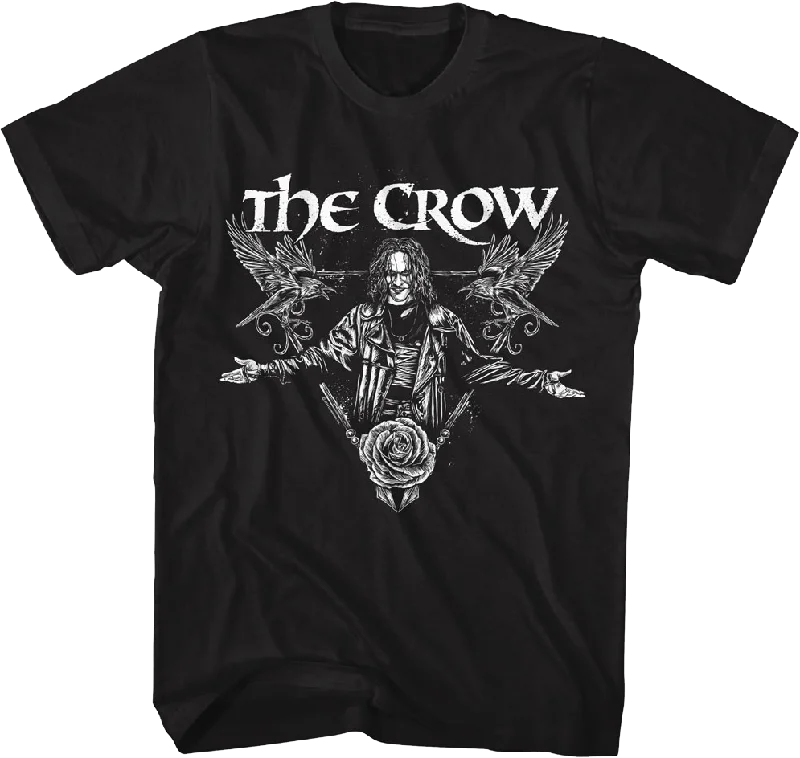 Vintage Rose Triangle The Crow T-Shirt