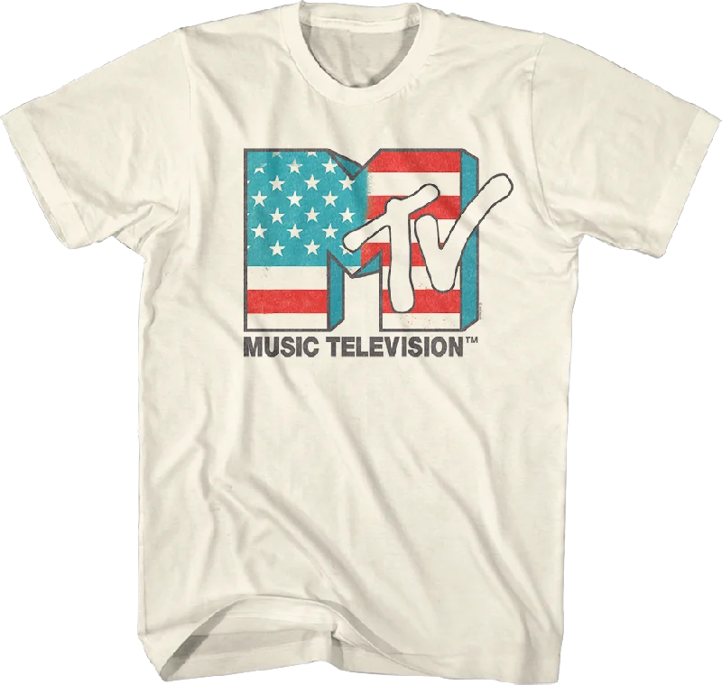 Stars And Stripes Logo MTV Shirt