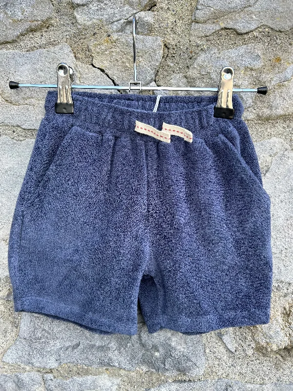 Navy Terry shorts  18-24m (86-92cm)