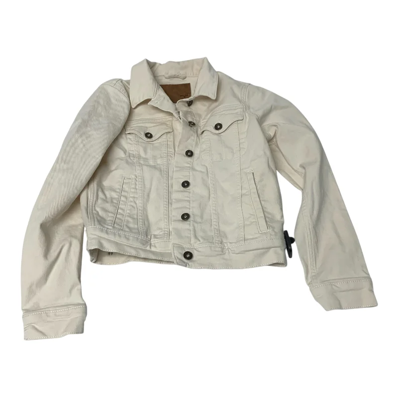 Jacket Denim By Tecovas In Cream Denim, Size: Xs