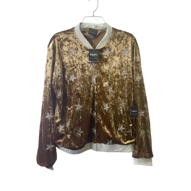 Jacket Other By Forever 21 In Gold, Size:Xl