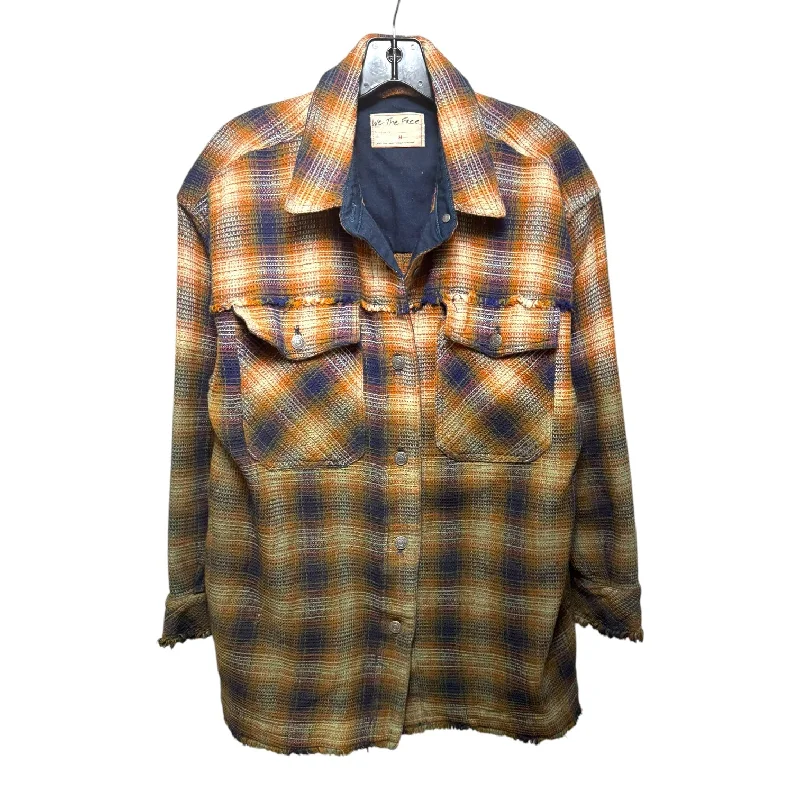 Dip Dye Jacket Shirt By We The Free In Plaid Pattern, Size: M