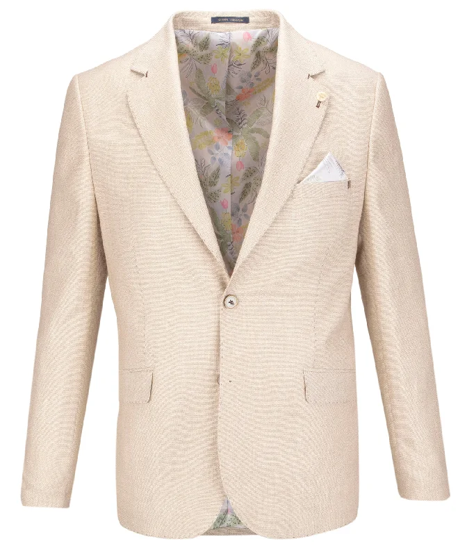 Guide London Lightweight Linen Blend Blazer Tan