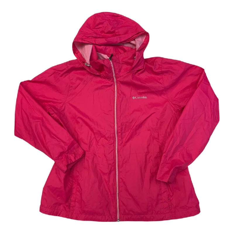 Jacket Windbreaker By Columbia In Pink, Size:Xxl