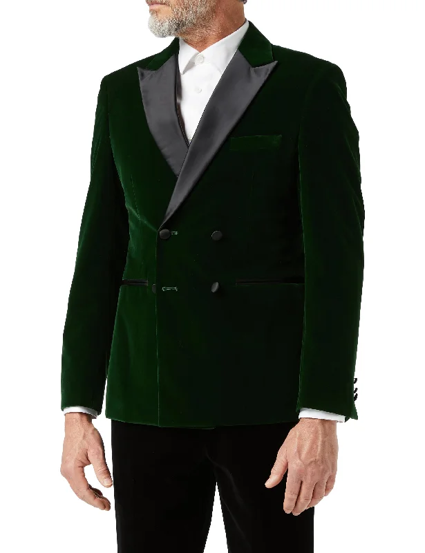 SMITH - Green Soft Velvet Dinner Jacket