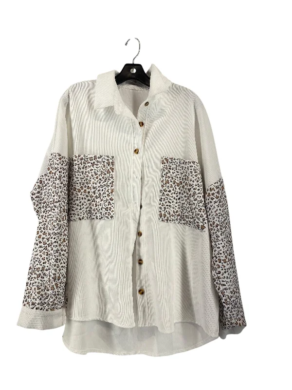 Jacket Shirt By Shein In Animal Print, Size: Xl