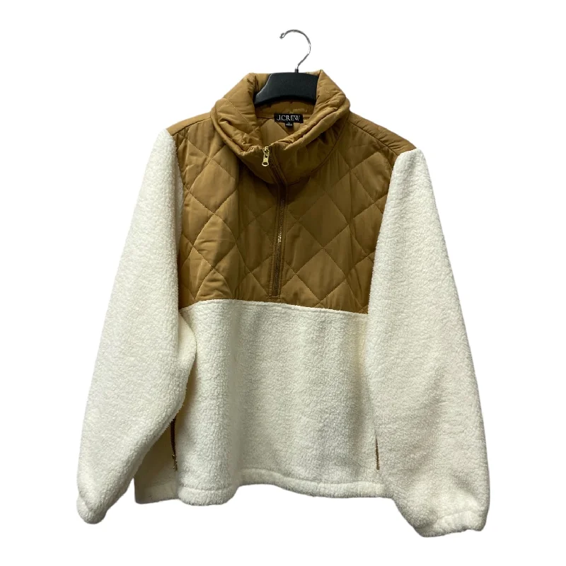 Jacket Fleece By J. Crew In Tan & White, Size:3X