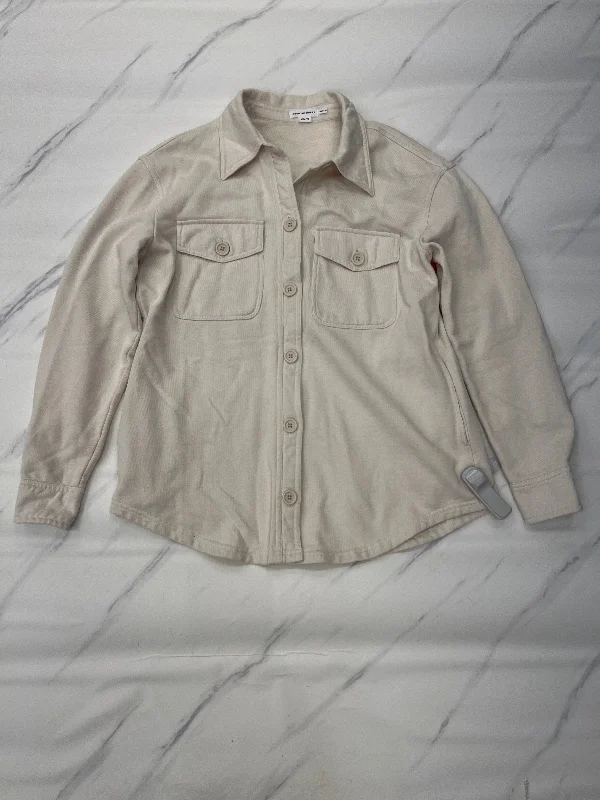 Jacket Shirt By Good American In Beige, Size: 0