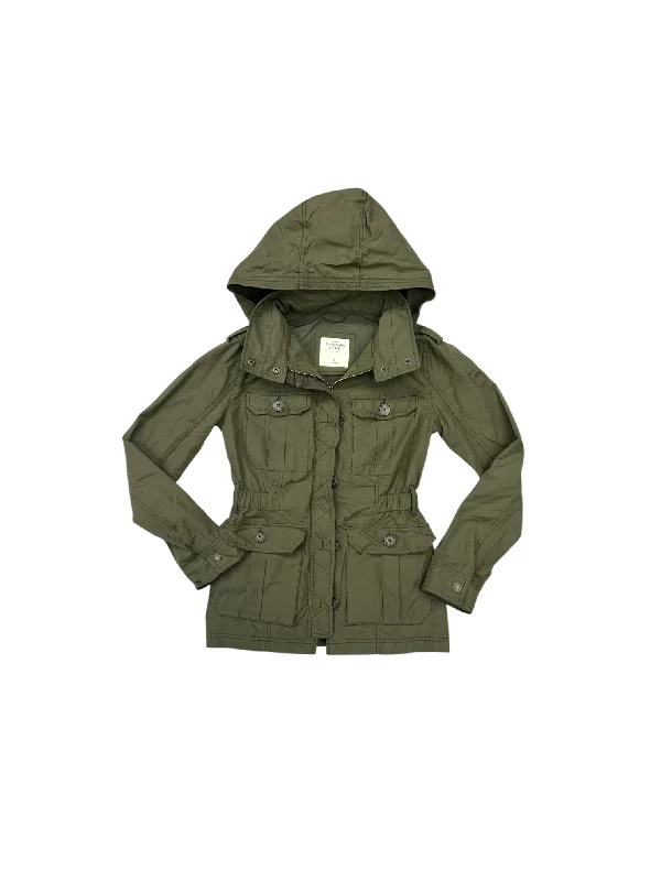 Jacket Windbreaker By Abercrombie And Fitch In Green, Size: S