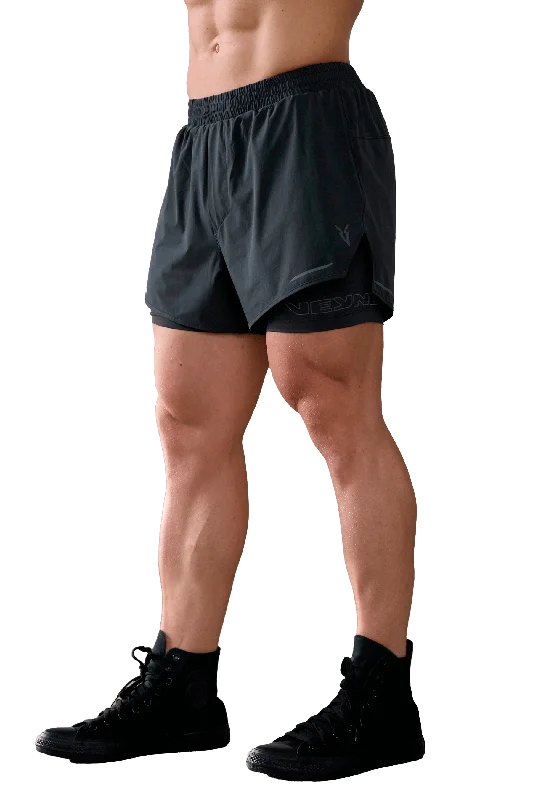 5" 2-IN-1 SHORTS - Dark Gray