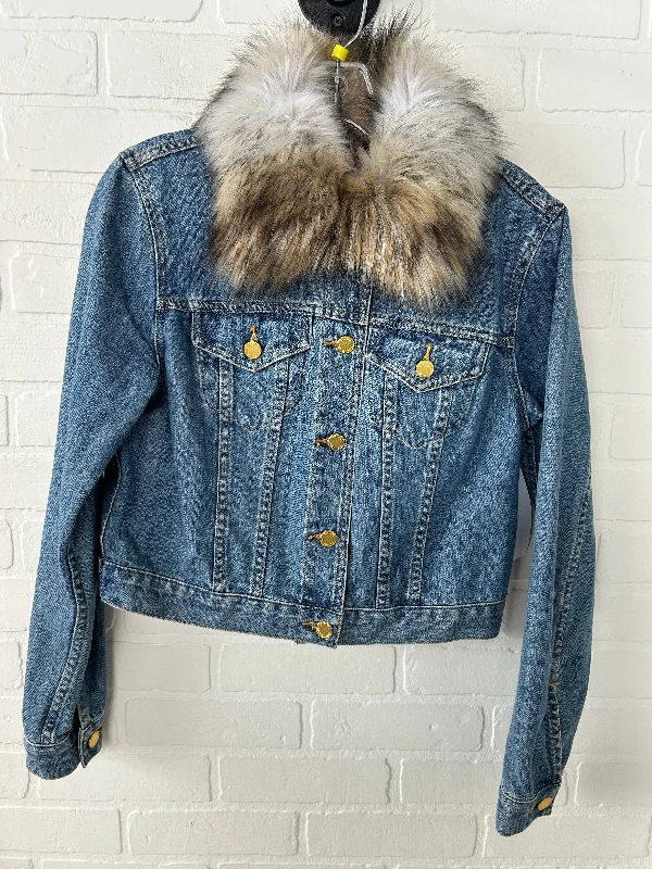 Jacket Denim By Michael By Michael Kors In Blue Denim, Size: M