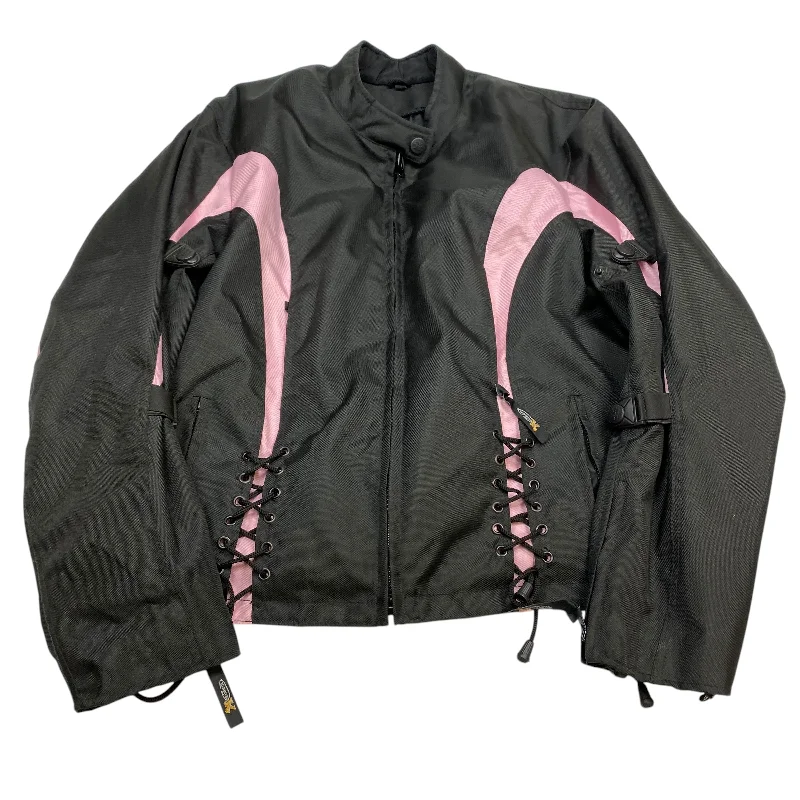 Jacket Moto By X Element In Black & Pink, Size: 2x