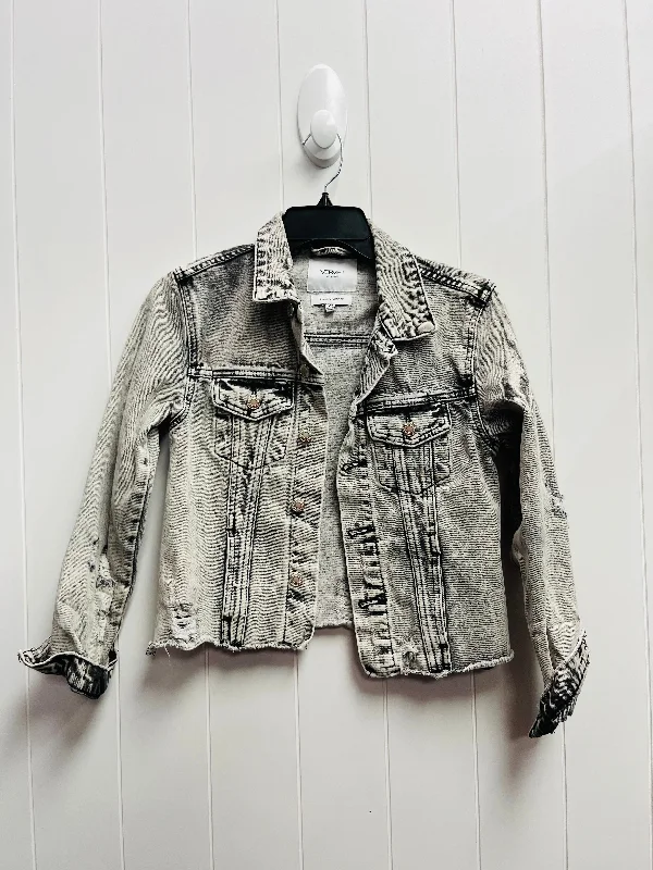 Jacket Denim By Vervet In Grey, Size: Xs