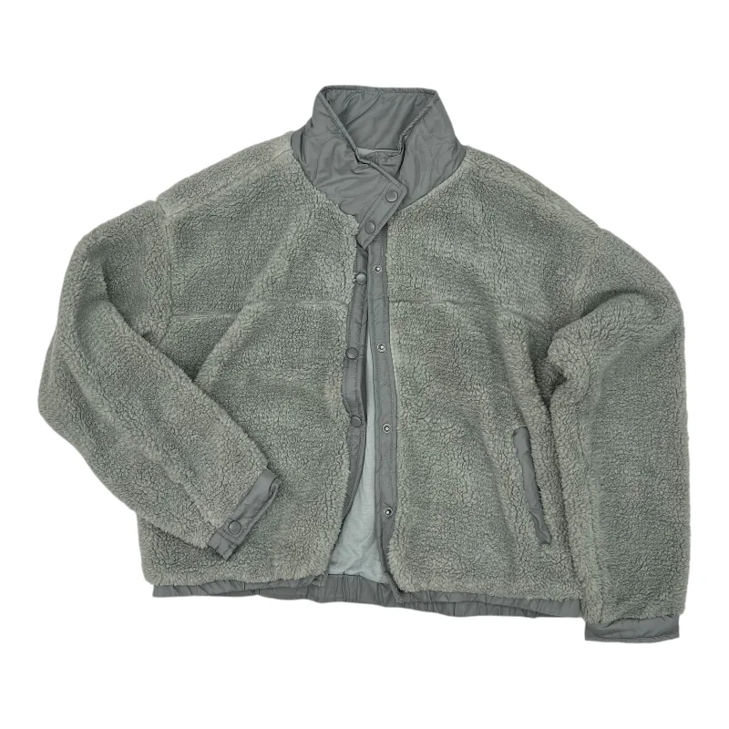 Jacket Faux Fur & Sherpa By Thread And Supply In Grey, Size:L