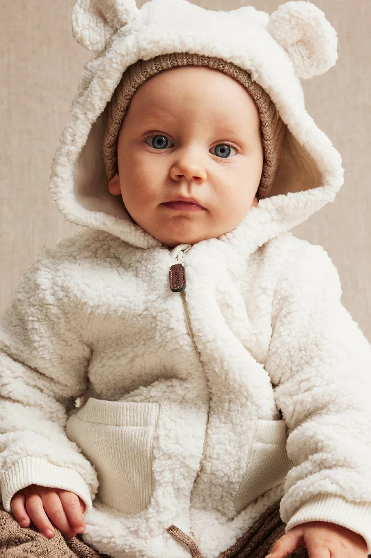 Baby white teddy jacket