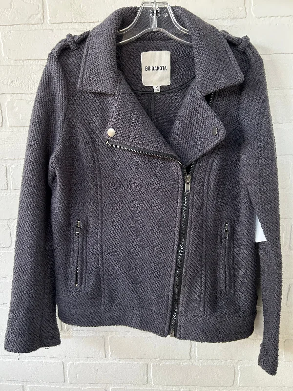 Jacket Moto By Bb Dakota In Grey, Size: M