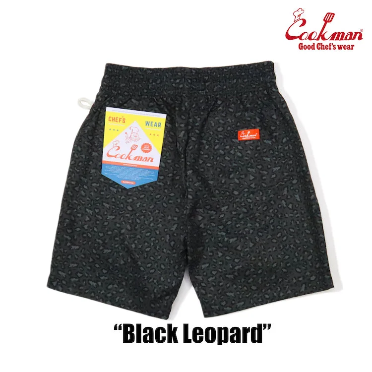 Cookman Chef Short Pants - Black Leopard