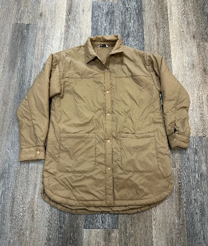 Jacket Puffer & Quilted By Dsg Outerwear In Tan, Size: M