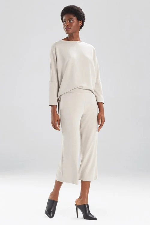 Mia - Sanded Jersey Cropped Pants