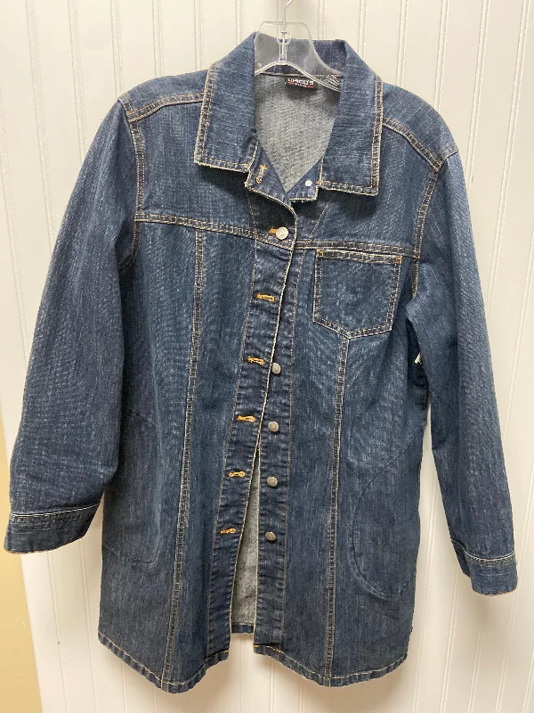 Jacket Denim By Chicos In Blue Denim, Size: L