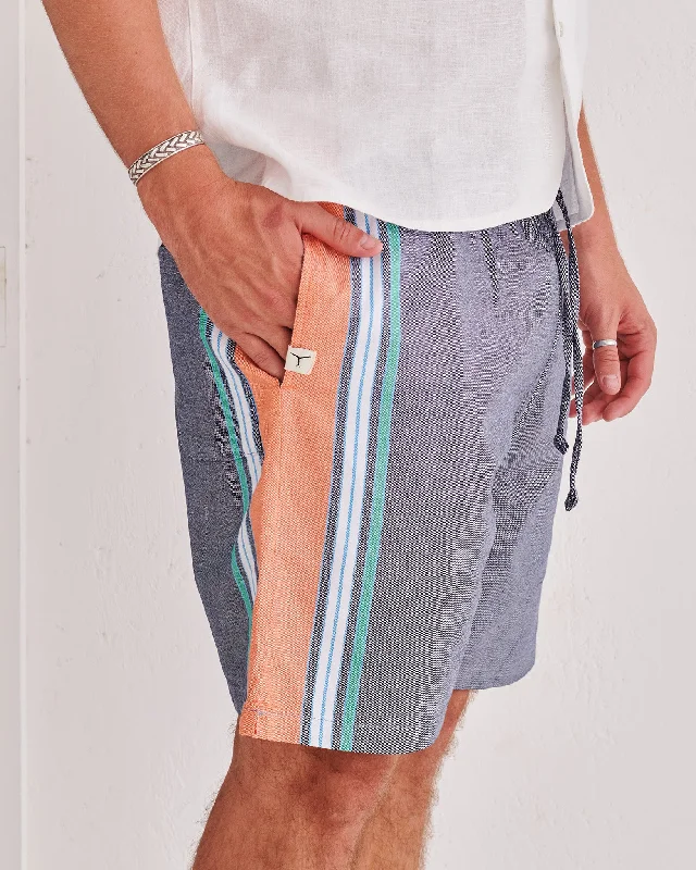 Navy & Orange Classic Shorts