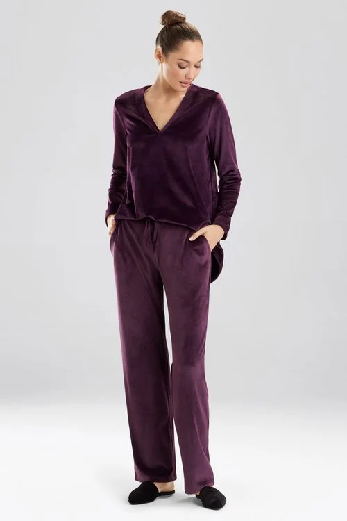 Velour Straight Leg Pants