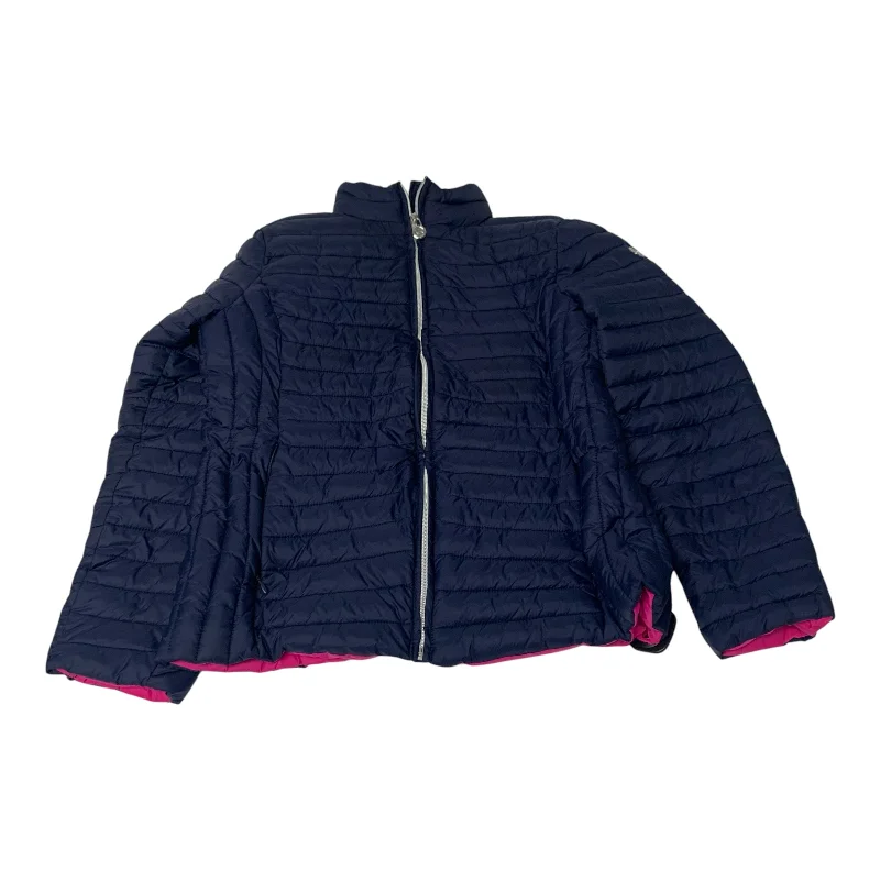 Jacket Puffer & Quilted By Michael By Michael Kors In Blue & Pink, Size: L